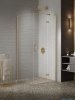 New Trendy Nesta Gold Brushed kabina 110x80x200 cm prawa wspornik równoległy złoto szczotkowane/szkło przejrzyste K-4449